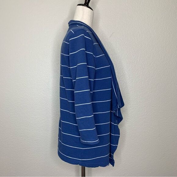 Chico’s Zenergy Women’s Size Medium Open Front Striped Jacket - Picture 7 of 13